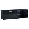 vidaXL TV Cabinet High Gloss Black 120x34x37 cm Engineered Wood