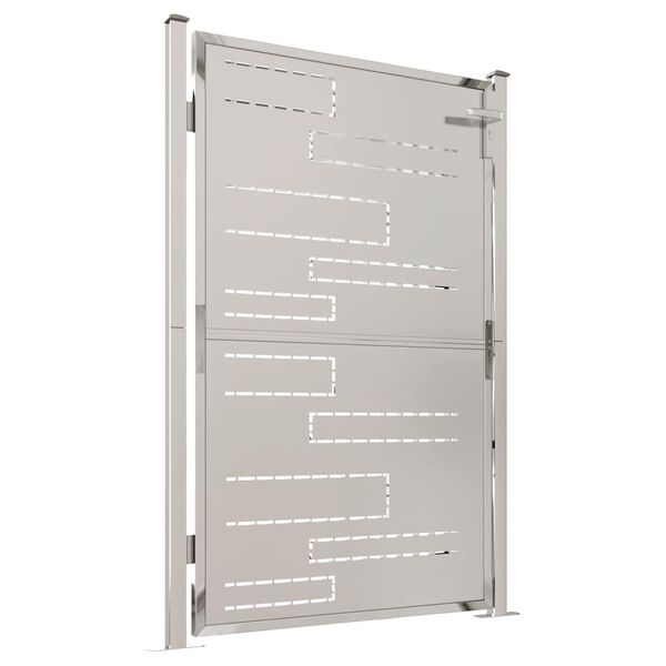 vidaXL Garden Gate 100x145 cm Stainless Steel