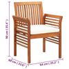 vidaXL Garden Dining Chairs with Cushions 4 pcs Solid Wood Acacia