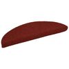 vidaXL Stair Mats Self-adhesive 15 pcs 56x17x3 cm Bordeaux Red Half Round