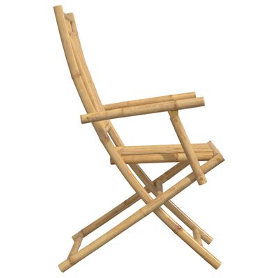 vidaXL Folding Garden Chairs 2 pcs 53x66x99 cm Bamboo