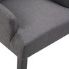 vidaXL Dining Chair with Armrests Dark Grey Fabric