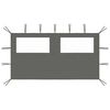 vidaXL Gazebo Sidewall with Windows 4x2 m Anthracite