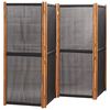 vidaXL 4-Panel Room Divider Black 280x180 cm