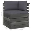 vidaXL 6 Piece Garden Pallet Lounge Set with Cushions Solid Pinewood