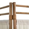 vidaXL Folding 5-Panel Room Divider Bamboo and Canvas 200 cm