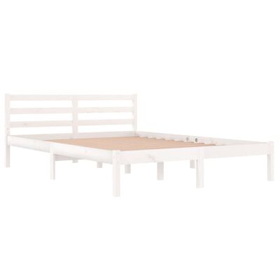 vidaXL Bed Frame without Mattress Solid Wood Pine 140x200 cm White