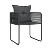 vidaXL 9 Piece Garden Dining Set Black