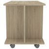 vidaXL TV Cabinet with Castors Sonoma Oak 80x40x45 cm Engineered Wood