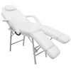 vidaXL Portable Facial Treatment Chair Faux Leather 185x78x76 cm White