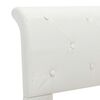 vidaXL Bed Frame without Mattress White Faux Leather 180x200 cm Super King