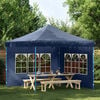 vidaXL Partytent Sidewall 2 pcs with Window PE Blue