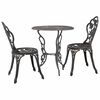 vidaXL 3 Piece Bistro Set Cast Aluminium