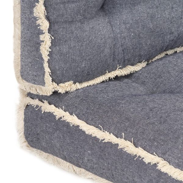 vidaXL 2 Piece Pallet Sofa Cushion Set Blue