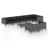 vidaXL Garden Lounge Set | Dark Grey, Black