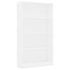 vidaXL 4-Tier Book Cabinet White 80x24x142 cm Engineered Wood