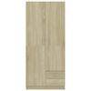 vidaXL Wardrobe Sonoma Oak 80x52x180 cm Engineered Wood
