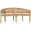 vidaXL Banana Bench 180 cm Solid Teak Wood