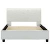 vidaXL Bed Frame without Mattress White Faux Leather 90x200 cm