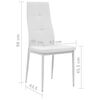 vidaXL Dining Chairs 4 pcs White Faux Leather