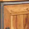 vidaXL Bedside Cabinet Recycled Teak and Steel 40x30x50 cm