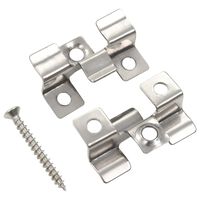 vidaXL 100 pcs Decking Clips with 200 Screws Stainless Steel