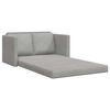 vidaXL Floor Sofa Bed 2-in-1 Light Grey 122x204x55 cm Velvet
