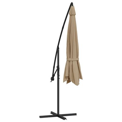 vidaXL Cantilever Umbrella with Aluminium Pole 350 cm Taupe