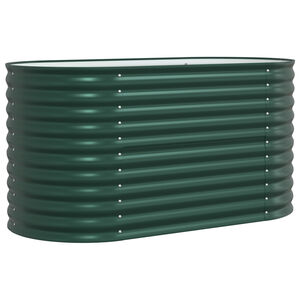 vidaXL Raised Bed Green 160 x 80 x 81 cm Steel