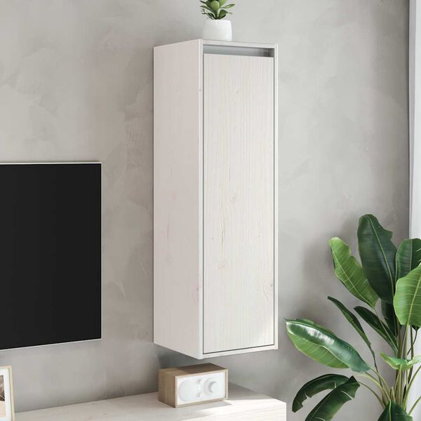 vidaXL Wall Cabinet White 30x30x100 cm Solid Pinewood