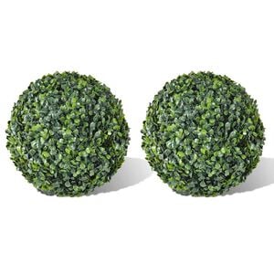 vidaXL Artificial Plant | Set of 2 | Mixed green | PVC | 35 cm diameter
