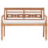 vidaXL Batavia Bench with Cushions 120 cm Teak