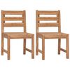 vidaXL Garden Chairs 2 pcs Solid Teak Wood