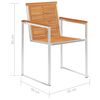 vidaXL Garden Chairs 4 pcs with Cuhsions Solid Acacia Wood