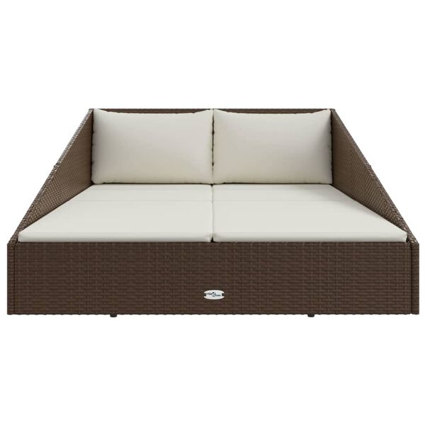 vidaXL Garden Bed Brown 110x200 cm Poly Rattan