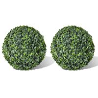 vidaXL Boxwood Ball Artificial Leaf Topiary Ball 35 cm 2 pcs