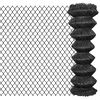 vidaXL Chain Link Fence Steel 25x1.25 m Grey