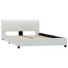 vidaXL Bed Frame without Mattress White Faux Leather 140x200 cm