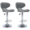 vidaXL Bar Stools 2 pcs Grey Faux Leather