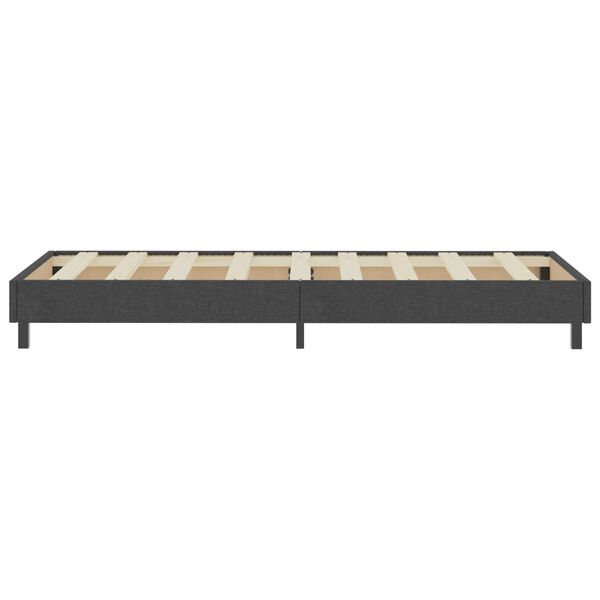 vidaXL Box Spring Bed Frame without Mattress Grey Fabric 80x200 cm