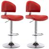 vidaXL Bar Stools 2 pcs Wine Red Faux Leather