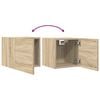 vidaXL Wall Mounted TV Cabinets 2 pcs Sonoma Oak 30.5x30x30 cm