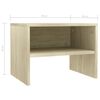 vidaXL Bedside Cabinet Sonoma Oak 40x30x30 cm Engineered Wood