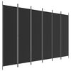 vidaXL 6-Panel Room Divider Black 300x200 cm Fabric