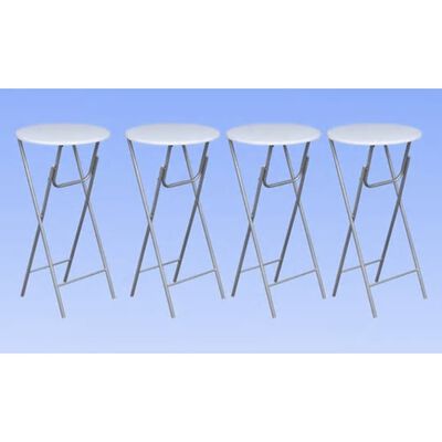 vidaXL Bar Tables 4 pcs with MDF Tabletop White