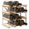 vidaXL Wine Rack for 12 Bottles Solid Pinewood