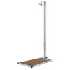 vidaXL Garden Shower with Brown Base 220 cm Stainless Steel