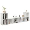 vidaXL 6 Piece TV Cabinet Set White Engineered Wood
