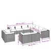 vidaXL 11 Piece Garden Lounge Set with Cushions Grey Poly Rattan
