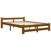 vidaXL Bed Frame without Mattress Honey Brown Solid Pine Wood 140x200cm